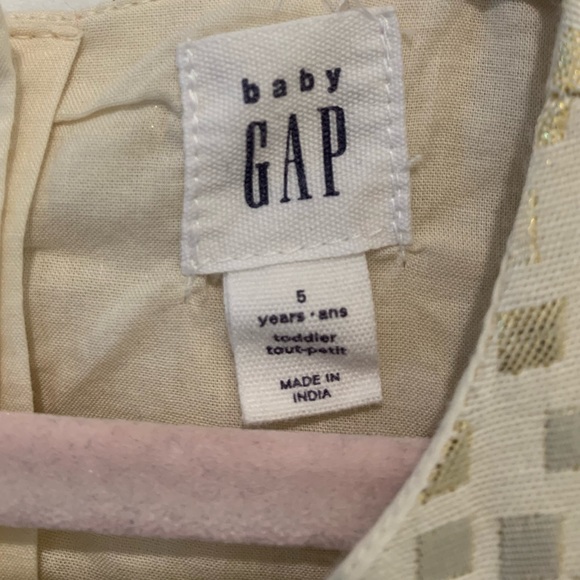 Gap beige and gold patterned dress. Size 5. - Picture 3 of 5